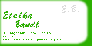 etelka bandl business card